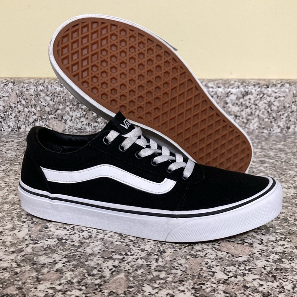 Vans Women's Black and White Sneakers